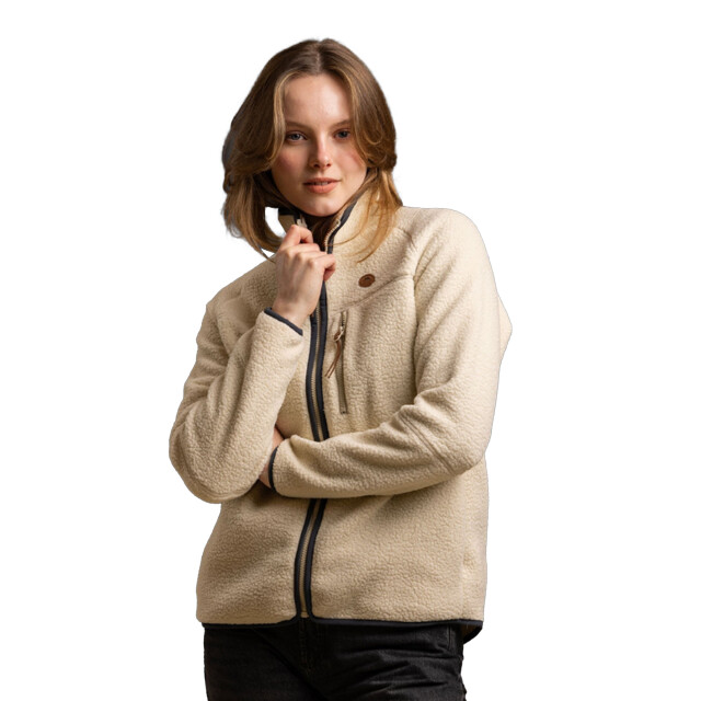 Trespass Dames quake leren biezen fleece jas UTTP6607_ghost large