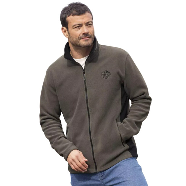Atlas For Men Heren fleecejack (set van 2) UTAF1881_greyburgundy large