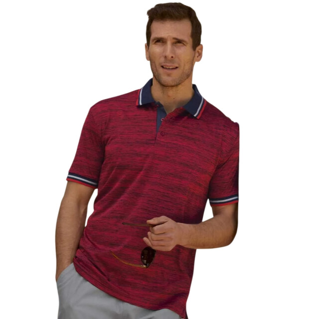 Atlas For Men Heren jersey poloshirt (set van 2) UTAF1930_lightgreyred large