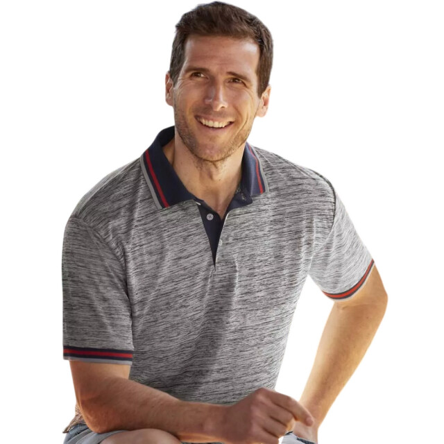 Atlas For Men Heren jersey poloshirt (set van 2) UTAF1930_lightgreyred large