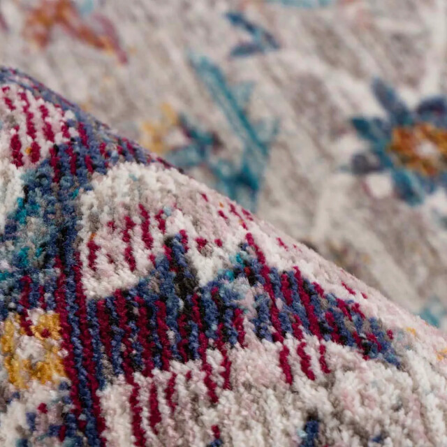 Muratap Picasso sarough rond vloerkleed vintage tapijt woonkamer multi / grijs- 200 cm 2825319 large