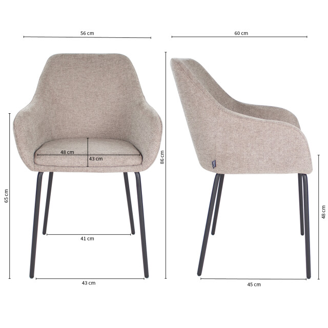 Kick Collection Kick eetkamerstoel guus - 2288339 large