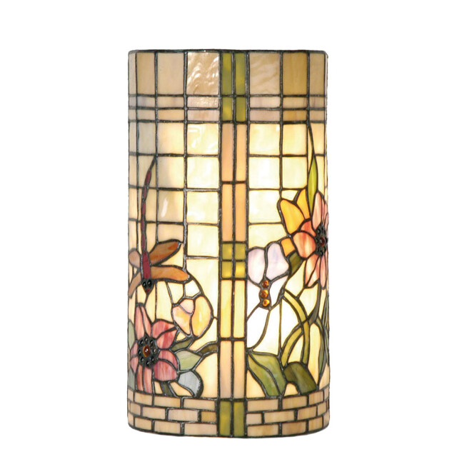 LumiLamp Wandlamp tiffany 20x11x36 cm groen metaal glas rechthoek 1088668 large