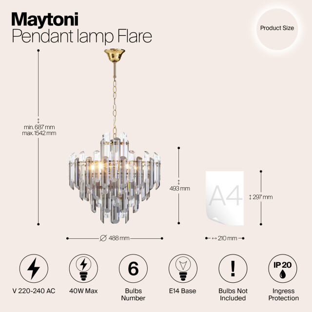 Maytoni hanglamp flare - Ø48,8 2994794 large