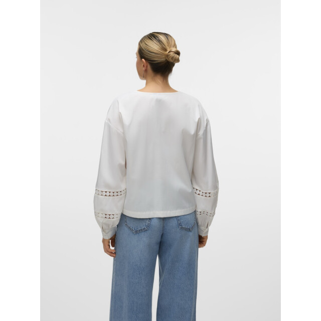 Vero Moda Vmjanni tape ls v-neck top wvn ga l off-white 4309.02.0019 large