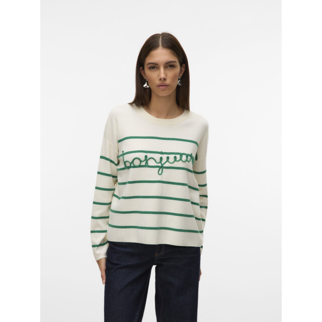 Vero Moda Vmaria bonjour ls o-neck pullover g ecru dessin 4219.08.0133 large
