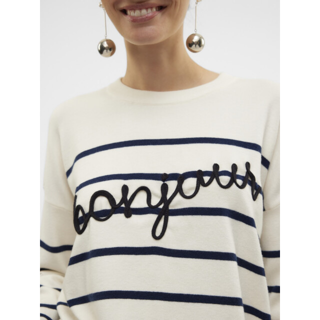 Vero Moda Vmaria bonjour ls o-neck pullover g ecru dessin 4219.08.0132 large