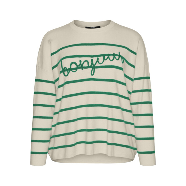 Vero Moda Vmaria bonjour ls o-neck pullover g ecru dessin 4219.08.0133 large