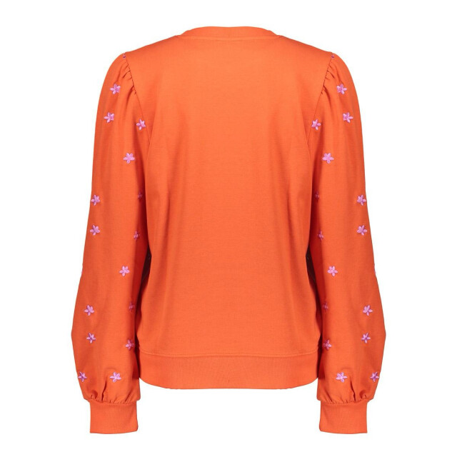 Geisha Sweater embroiderd flowers koraal 4209.42.0002 large