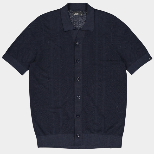 Butcher of Blue Casual hemd korte mouw aidan knit shirt m2516003/890 184859 large