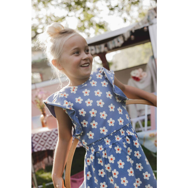 Looxs Revolution Sweat zomerjurkje blue flowerbomb voor meisjes in de kleur 2511-7812-981 large