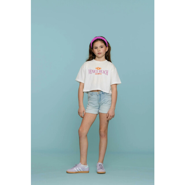 Geisha Zomer short meisjes jogg bleached denim 51005K-10 - 000830 - bleached denim large