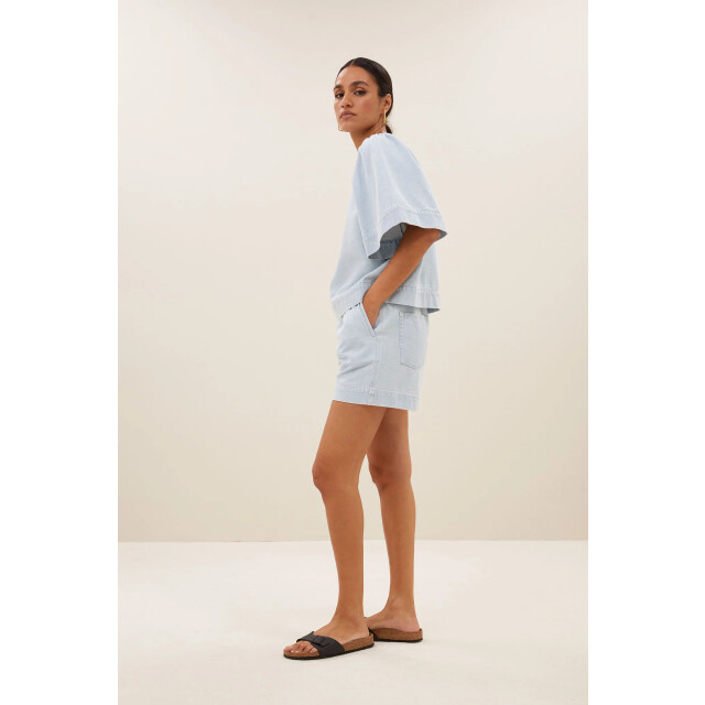 By-Bar Amsterdam 25112003 olivia bleached denim blouse 25112003 olivia bleached denim blouse large