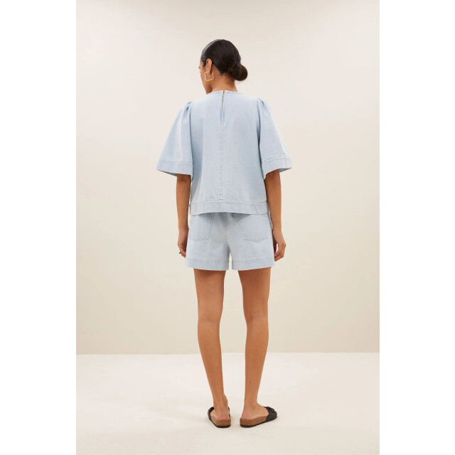 By-Bar Amsterdam 25112003 olivia bleached denim blouse 25112003 olivia bleached denim blouse large