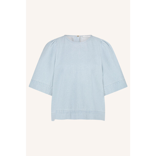 By-Bar Amsterdam 25112003 olivia bleached denim blouse 25112003 olivia bleached denim blouse large