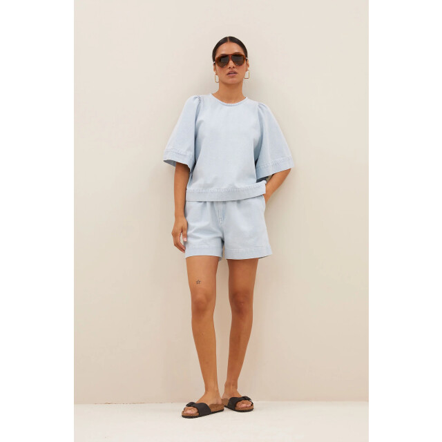 By-Bar Amsterdam 25112003 olivia bleached denim blouse 25112003 olivia bleached denim blouse large