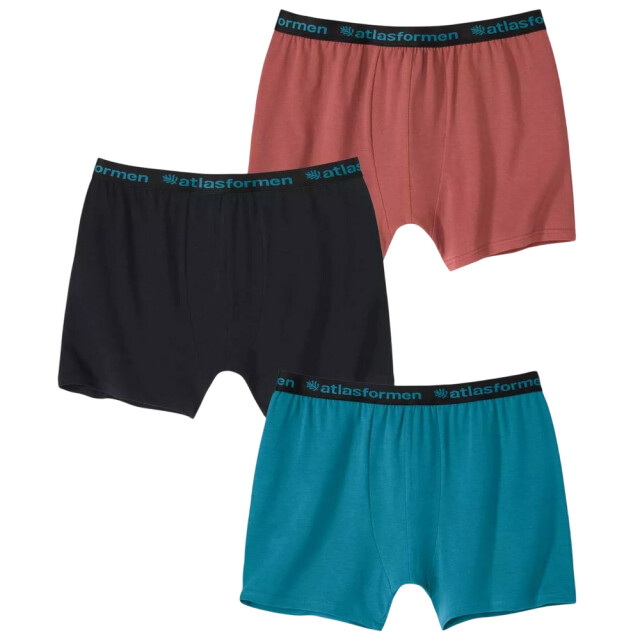 Atlas For Men Boxershorts met herenlogo (3-pack) UTAF1935_redblackblue large