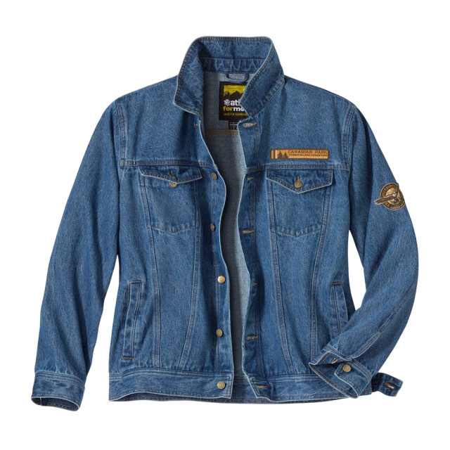 Atlas For Men Denim herenjas met geweven patch UTAF1953_blue large