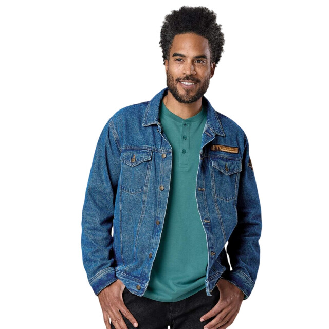 Atlas For Men Denim herenjas met geweven patch UTAF1953_blue large
