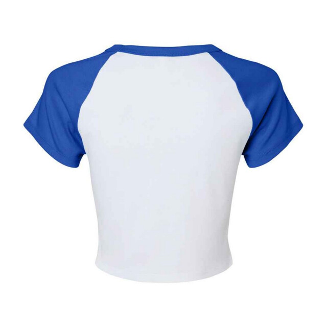 Bella + Canvas Dames baby micro-rib raglan gewaad top UTLT2930_whitetrueroyal large