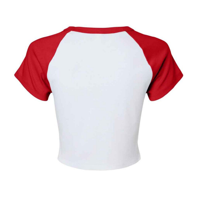 Bella + Canvas Dames baby micro-rib raglan gewaad top UTLT2930_whitered large