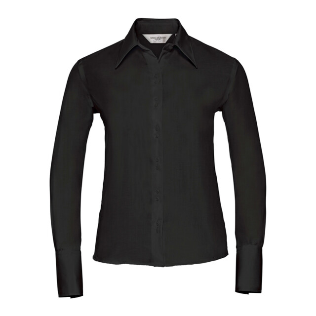 Russell Athletic Dames ultimate non-iron getailleerde overhemd met lange mouwen UTLT4639_black large