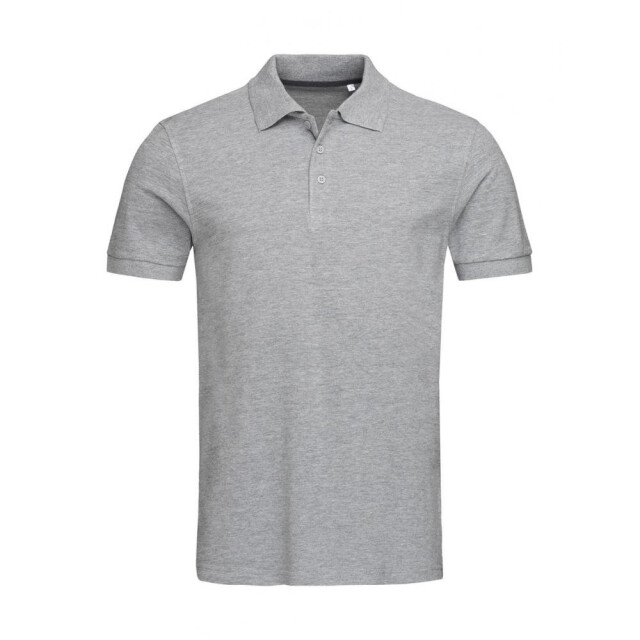 Stedman Stars Heren lux heather poloshirt UTLT3903_greyheather large