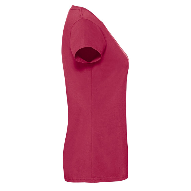 Fruit of the Loom Dames iconic 190 t-shirt UTLT6250_cranberry large