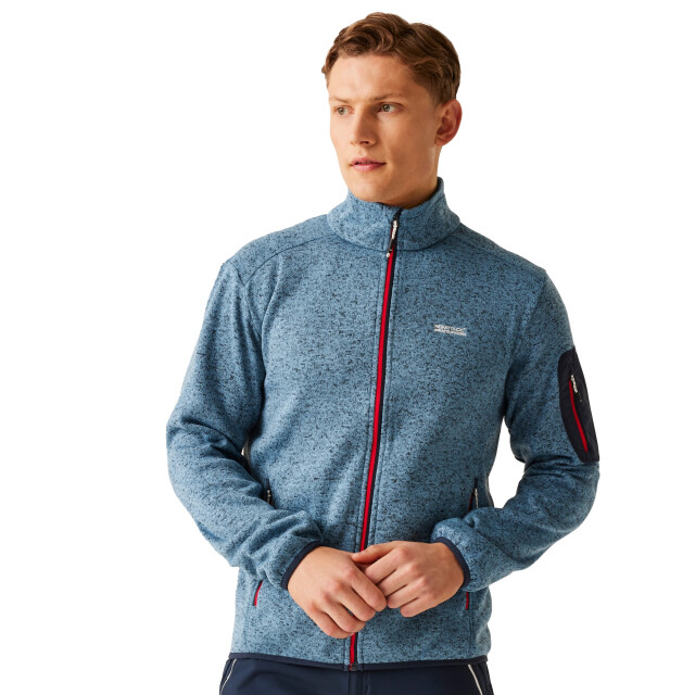 Regatta Heren newhill marl full zip fleecejack UTRG8770_coronetbluedangerred large