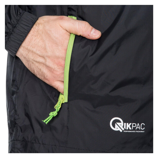 Trespass Volwassenen unisex qikpac packaway waterdicht jasje UTTP433_black large