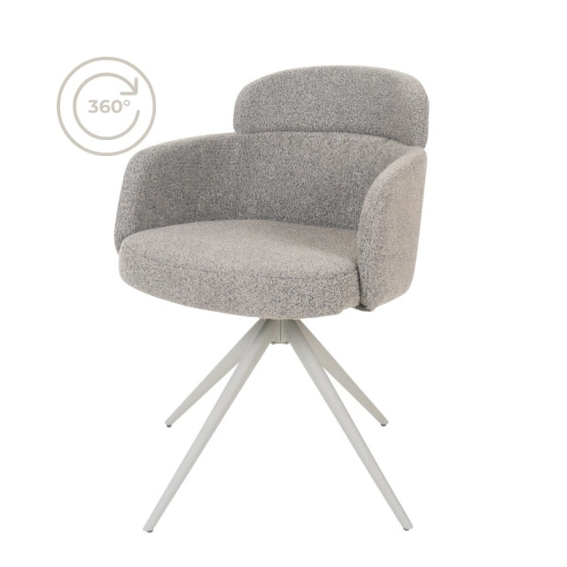 Home67 Eetkamerstoel chase bouclé brown 3067960 large