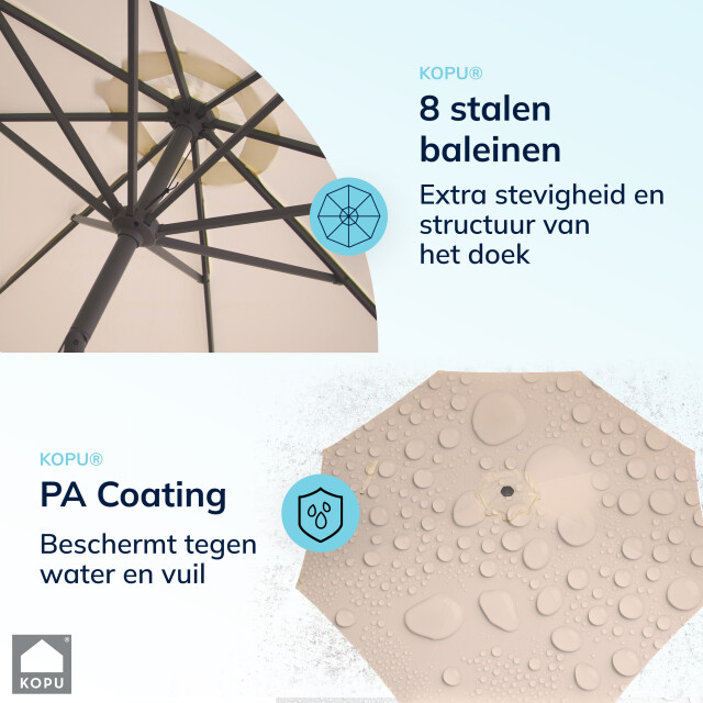 Kopu ® valencia parasol rond 300 cm met beschermhoes - 2934597 large
