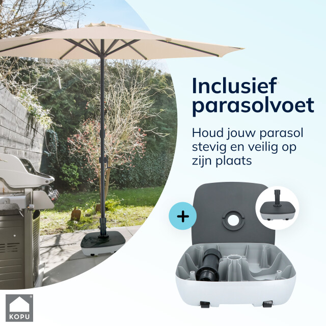 Kopu ® valencia parasol rond 300 cm met beschermhoes - 2934597 large