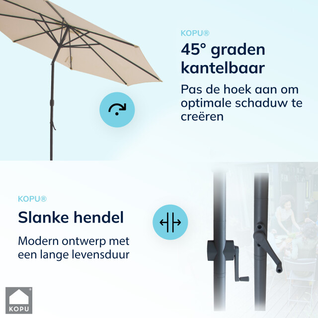 Kopu ® valencia parasol rond 300 cm met beschermhoes - 2934597 large