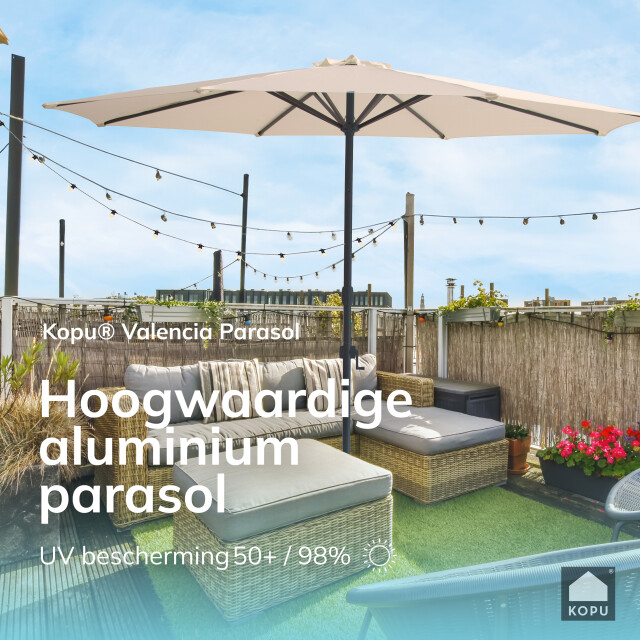 Kopu ® valencia parasol rond 300 cm met beschermhoes - 2934597 large