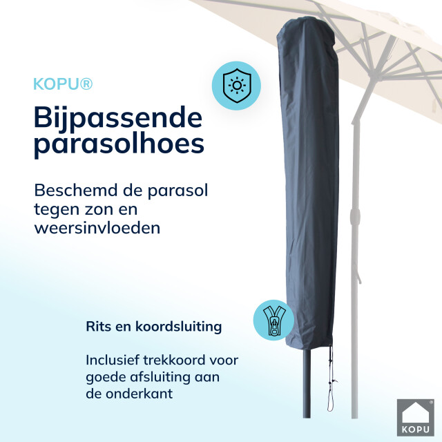 Kopu ® valencia parasol rond 300 cm met beschermhoes - 2934597 large