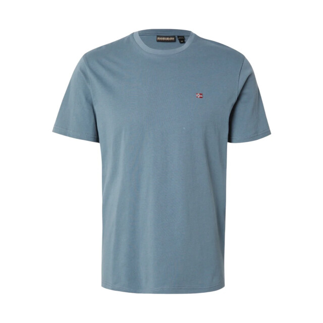 Napapijri Salis t-shirt voor heren in katoen Napapijri Salis T-shirt Voor Heren in Grijs Katoen large