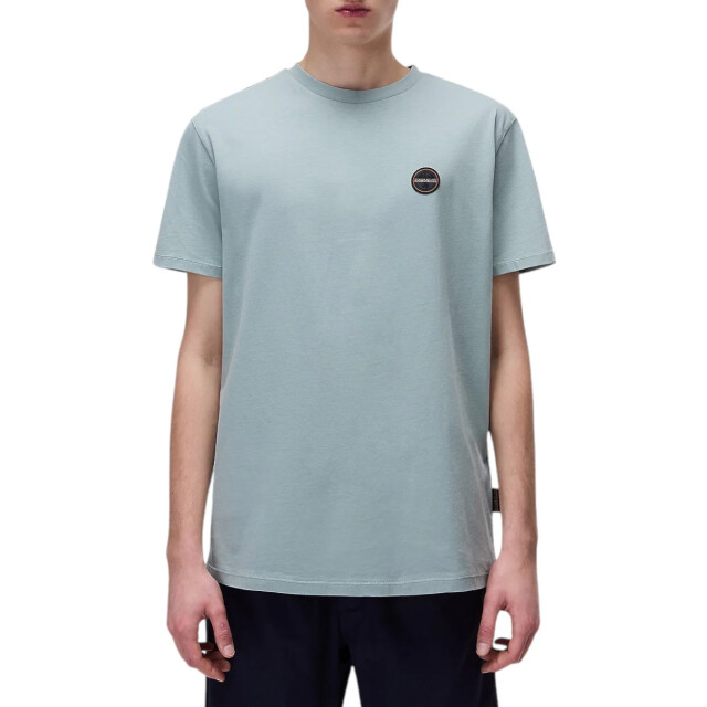 Napapijri Badge t-shirt Napapijri Groen Badge T-Shirt Voor Heren Katoen Korte Mouwen large