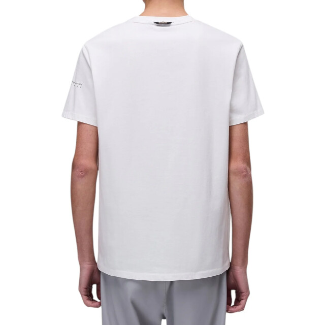 Napapijri Badge t-shirt Napapijri Wit Badge T-Shirt Voor Heren Van 100% Katoen large
