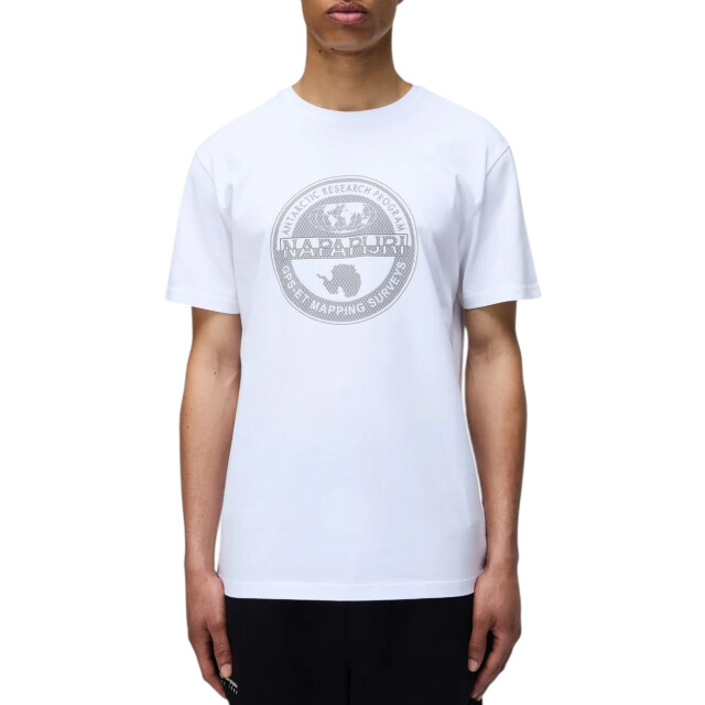 Napapijri S-bollo 2 t-shirt Napapijri Wit S-BOLLO 2 T-shirt Voor Heren In Katoen large