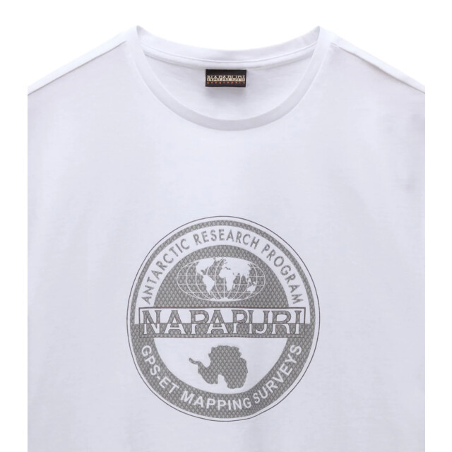 Napapijri S-bollo 2 t-shirt Napapijri Wit S-BOLLO 2 T-shirt Voor Heren In Katoen large