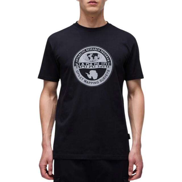 Napapijri S-bollo 2 t-shirt Napapijri Zwart S-BOLLO 2 T-shirt Voor Heren Katoen large