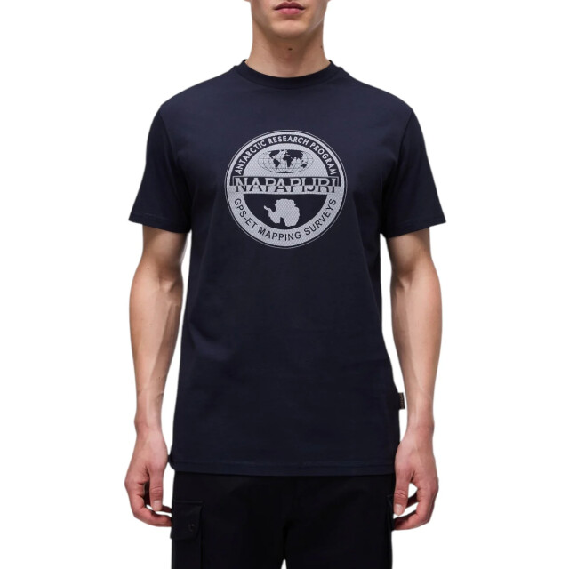 Napapijri S-bollo 2 t-shirt Napapijri Blauw S-BOLLO 2 T-shirt Voor Heren Katoen large