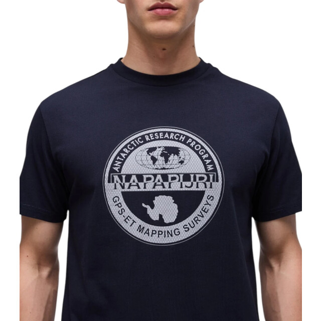 Napapijri S-bollo 2 t-shirt Napapijri Blauw S-BOLLO 2 T-shirt Voor Heren Katoen large