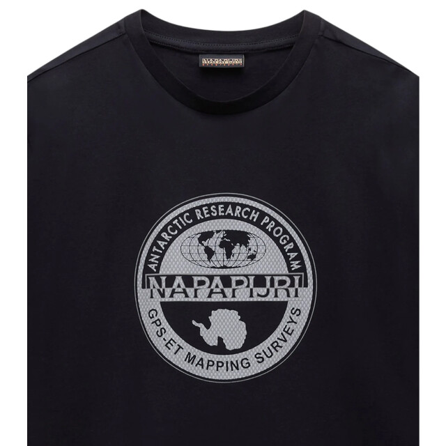 Napapijri S-bollo 2 t-shirt Napapijri Zwart S-BOLLO 2 T-shirt Voor Heren Katoen large