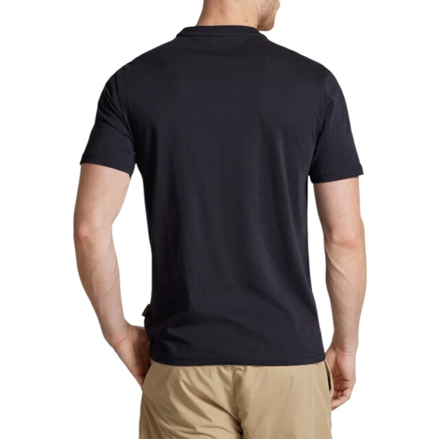 Napapijri T-shirt met labelstitching in Napapijri T-shirt Met Labelstitching In Zwart Voor Heren large