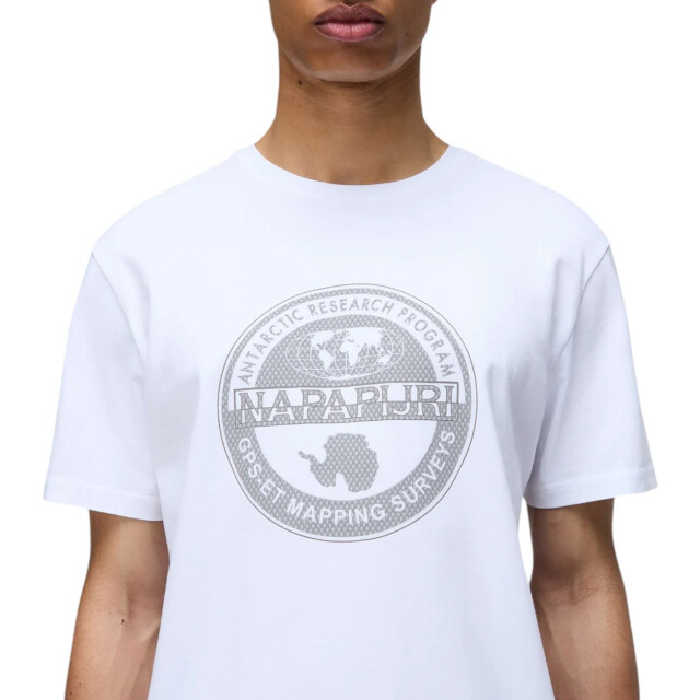 Napapijri S-bollo 2 t-shirt Napapijri Wit S-BOLLO 2 T-shirt Voor Heren In Katoen large