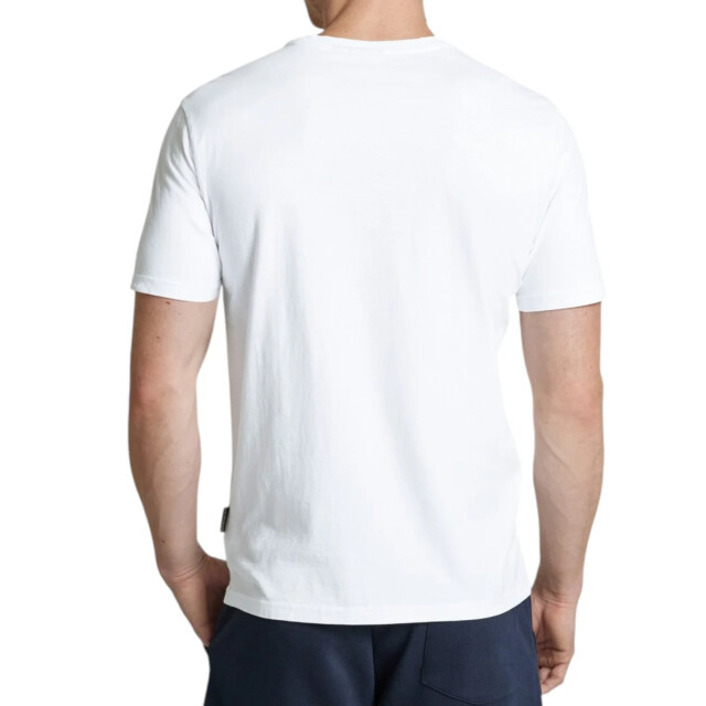 Napapijri T-shirt met labelstitching Napapijri Wit T-shirt Met Labelstitching Voor Heren large