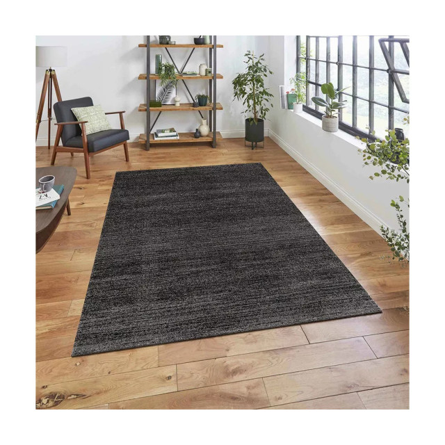 Muratap Loft modern gemêleerd vloerkleed antraciet grijs- 80x150 cm 1130094 large