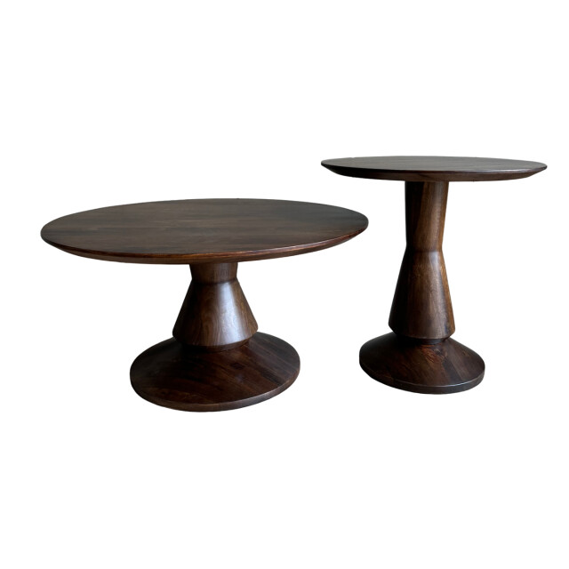 Old Inn Salontafel walnoot set van 2 met houten poot 2950335 large